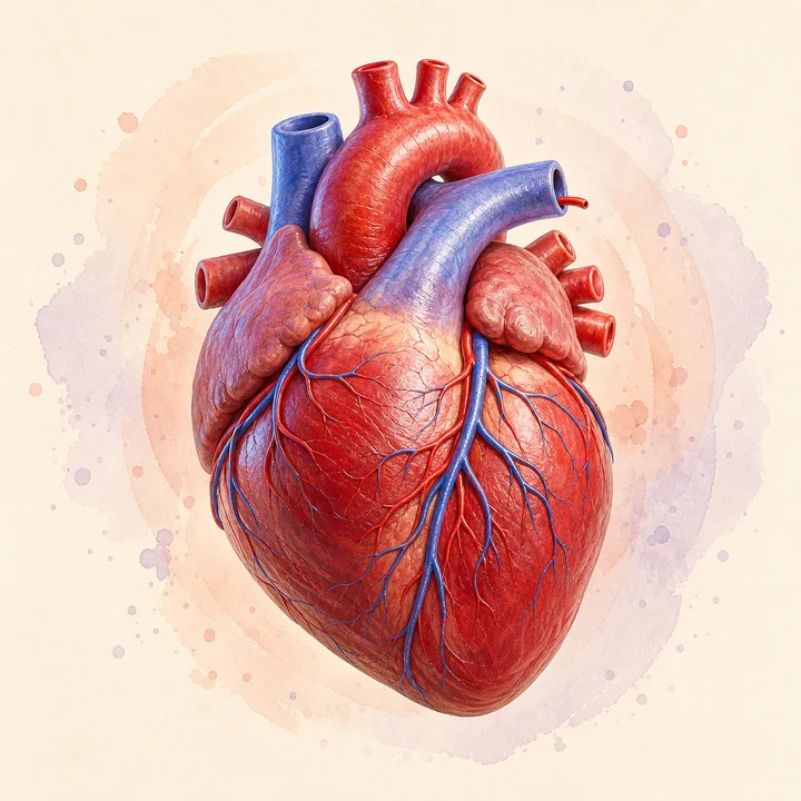 Heart anatomical illustration